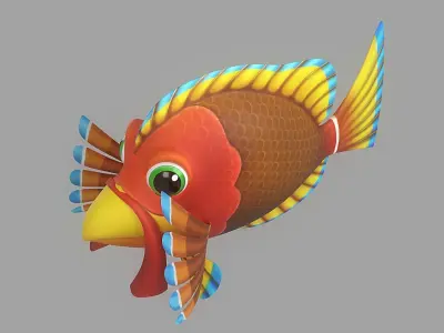 Cartoon Fish 11 Low-poly 3D model