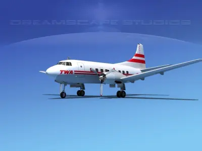 Martin 404 TWA 2 3D model