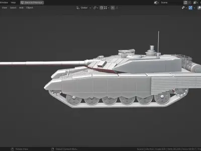 T90 TANK BASE MESH Low-poly 3D model
