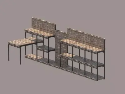 Pallet furniture 3D model purchase