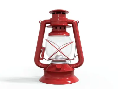 Kerosene Lamp Low-poly 3D model