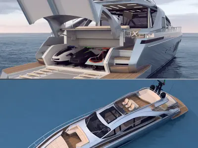 Pershing-8x and Hydrospace 1 HSR Benelli S4 3D model