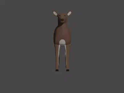 LowPoly Doe deer Low-poly 3D model