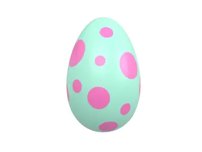 Dinosaur Egg v1 005 Low-poly 3D model
