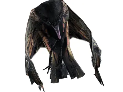 Crow Animated Low-poly 3D model