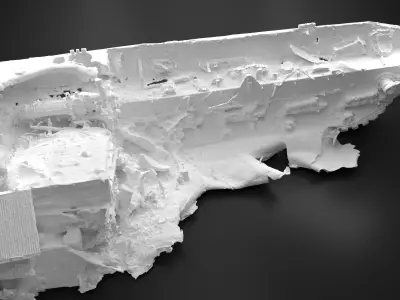 Destroyed and burnt Russian BMD-4M Photoscan 3D model