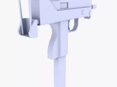 Mac 11 Submachine Gun Low-poly 3D model
