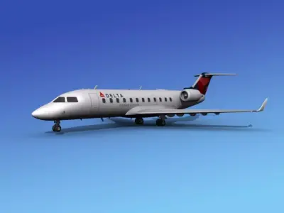 Canadair CRJ100 Delta Connection 2 3D model