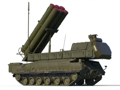 Buk M3 SA-17 Viking missile systems 3D model