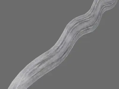 Indonesian kris dagger 3D model