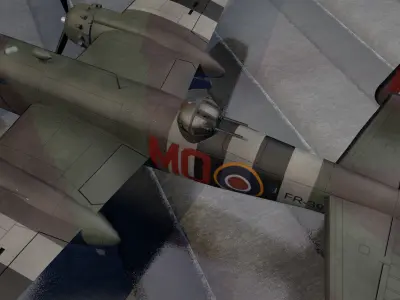 North American Mitchell Mk-2 - RAF 3D model