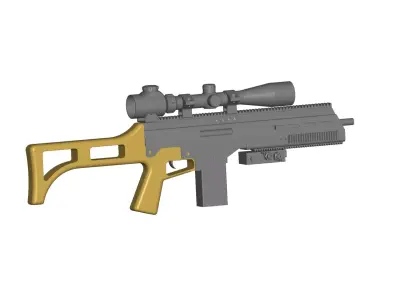 RIFLE gun with scope 3D model