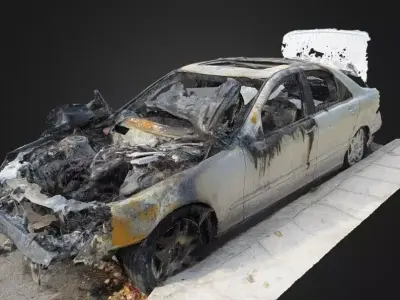 Destroyed Mercedes Photogrammetry Free 3D model