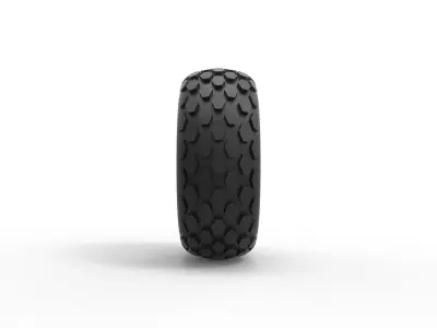 Offroad tire 28 Scale 1 to 25 3D print model