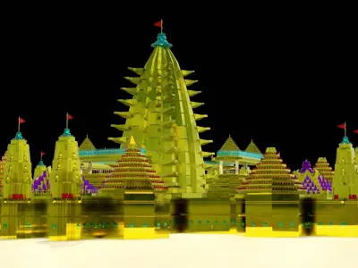  Temple 3D Model 3D model