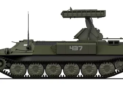 9K35 Strela-10 SA-13 Gopher 1976 3D model