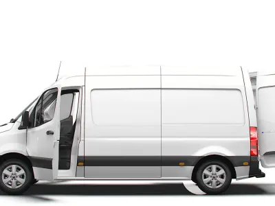 Mercedes Benz eSprinter Panel Van L2H2 FWD HQ Interior 2024 3D model