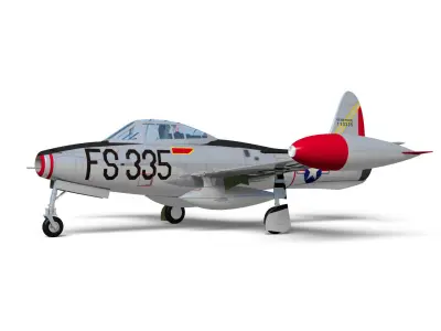 Republic F-84 Thunderjet 3D model