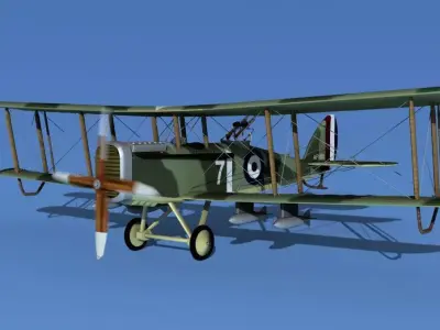 Airco DH-4 V02 Bomber RAF 3D model