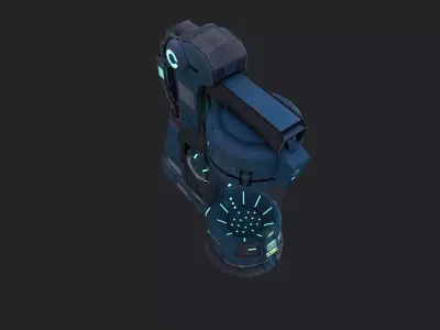 Building Sci-fi - PBR Game Ready LowPolygon Low-poly 3D model