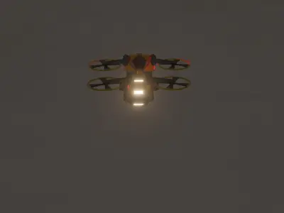 S11-01 - drone Low-poly 3D model