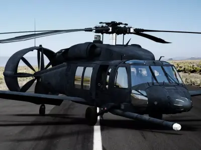 Piasecki X-49 Speedhawk Low-poly 3D model