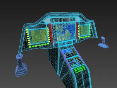 Aircraft Control Panel 2 3D model