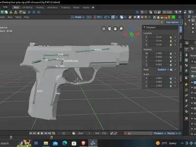 Low-Poly Sig P365 XL Low-poly 3D model