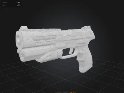  sci-fi laser pistol 3D model