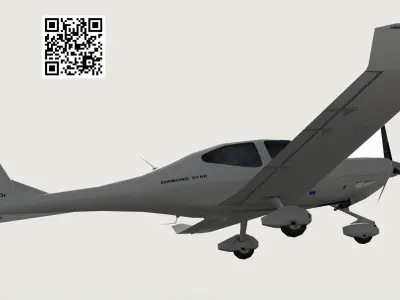 Diamond DA-40 Low-poly 3D model