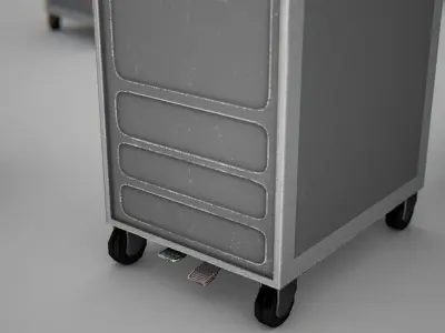 Low Poly Aircraft Trolley Low-poly 3D model