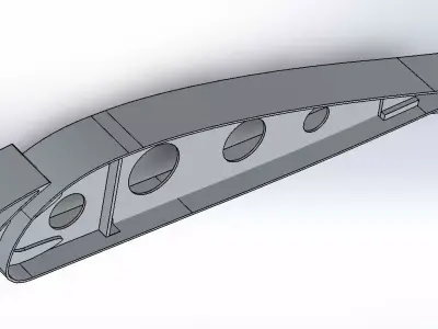 Airfoil Wing Cross Section 3D print model