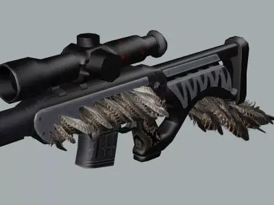 Remington M700 Tactical Bolt-action Sniper Rifle 3D Model Low-poly 3D model purchase