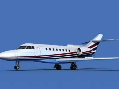 Hawker Siddley 1000 V08 3D model