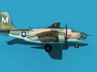 Douglas A-20E Havoc V02 3D model