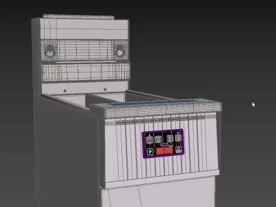 Anets AGP55T Twin Vat Deep Fryer 3D model