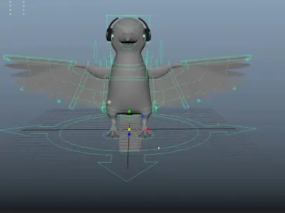 Bird Rigged Low-poly 3D model