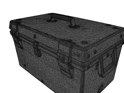 Dented Steel Ammo Box 3D model