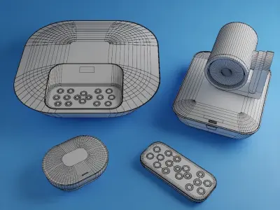 Video Conferencing peripherals Low-poly 3D model