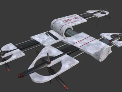 Extending Drone Model 02 Low-poly 3D model