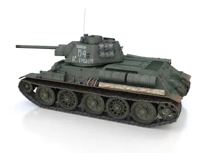 T-34-76 - Model 1943 - Soviet medium tank - B4 3D model