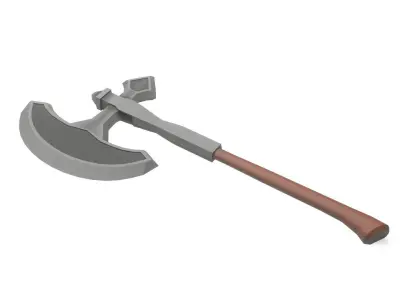 War Axe Low-poly 3D model