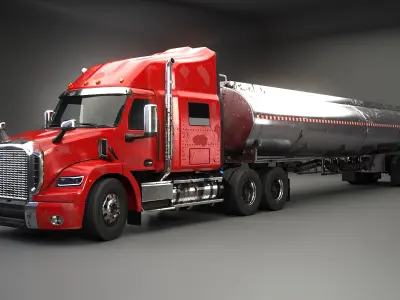 Generic Semi Truck Sleeper and Trailers Collection 3D model