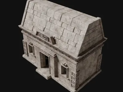 AZTEC MAYAN INCA MESOAMERICA STONE HOUSE TEMPLE COLLECTION Low-poly 3D model