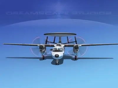 Grumman E-2C Hawkeye V04 3D model