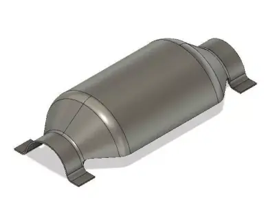 EXHAUST CONVERTER COVER 3D model