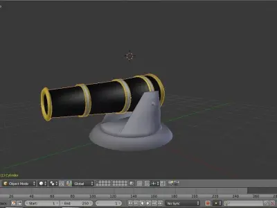 Simple low-poly cannon Free 3D model