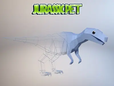 Low-Poly Dino Pack Low-poly 3D model