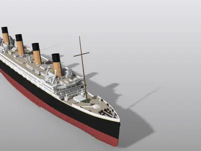 RMS Britannic ocean liner had she known commercial service 3D print model