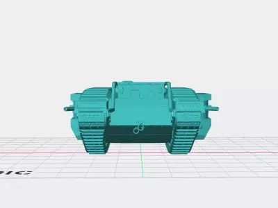 Tank STL File  Armored Vehicle 3D Print Model 3D print model